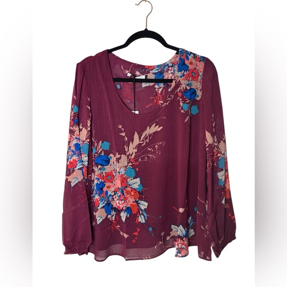 THREE EIGHTY TWO Floral Women’s top size L - Picture 1 of 5